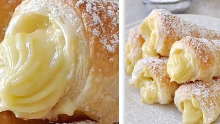 Cream Horns with Puff Pastry
