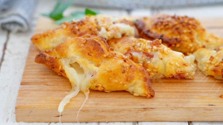Prosciutto and Provola Puff Pastry Half-Moons