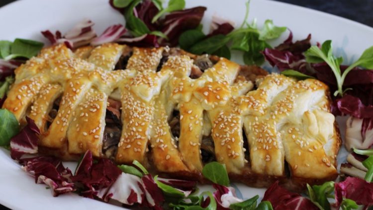 Braided Strudel with Cooked Radicchio and Gorgonzola