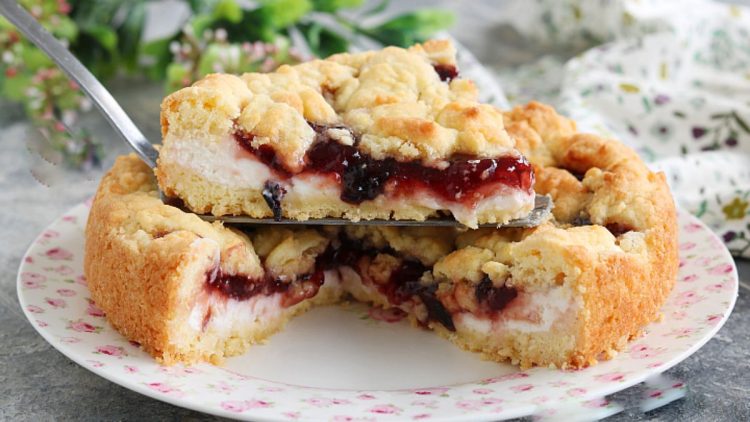 Ricotta Jam Crumble Cake