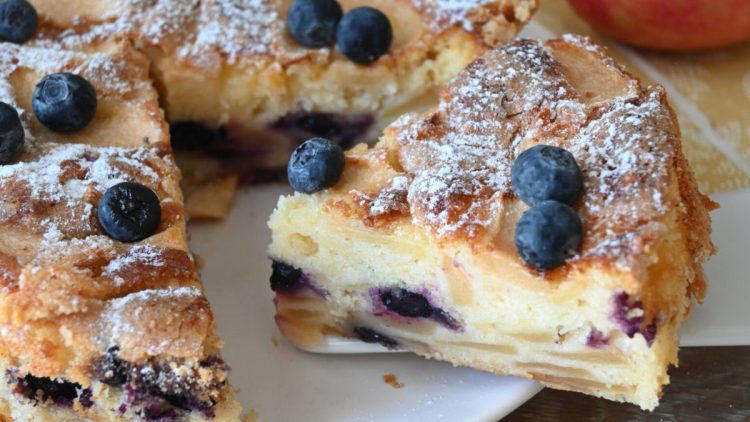 Blueberry Apple Greek Yogurt Cake