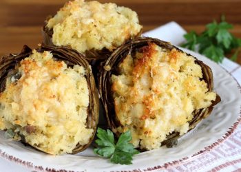 Gratinated Stuffed Artichokes